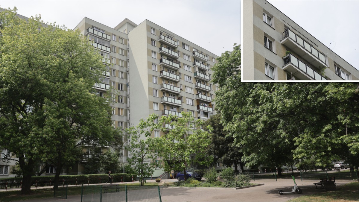 Dwulatek wypadł z balkonu na 10. piętrze. Jego rodzina nie ma złej opinii. Sąsiedzi zastanawiają się, czy winne są przęsła balustrady