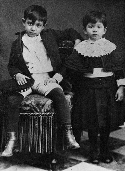 Pablo Picasso i jego siostra Lola w 1889 r.