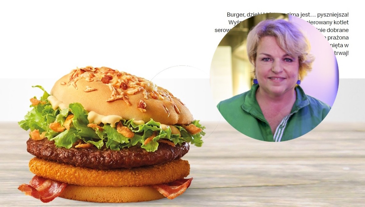Burger Drwala oceniony przez Bosacką. Za dużo soli, cukru i tłuszczy