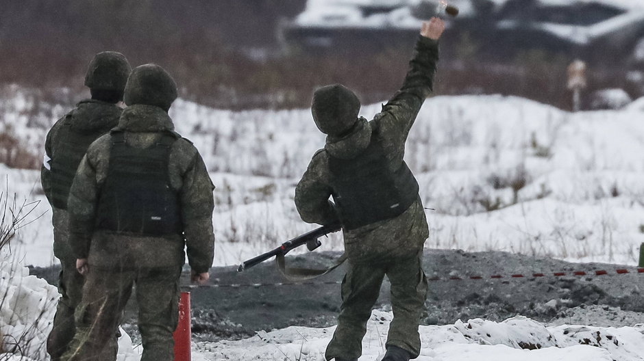Zmobilizowany żołnierz w Noginsku, pod Moskwą. 13 grudnia 2022 r.
