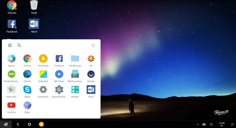 Pulpit Remix OS 2.0, fot. własne