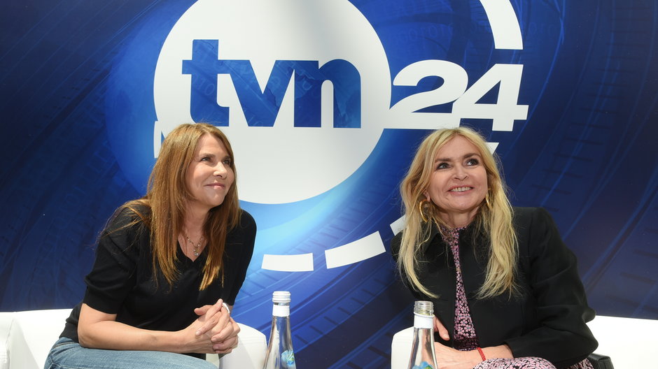 Katarzyna Kolenda-Zaleska i Monika Olejnik podczas eventu "20 lat TVN24"