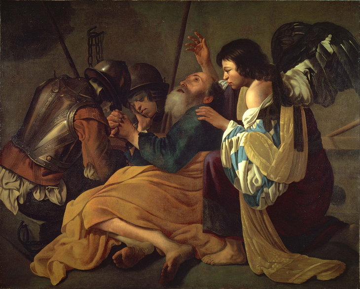 Wyzwolenie św Piotra (obraz Hendricka Terbrugghena)