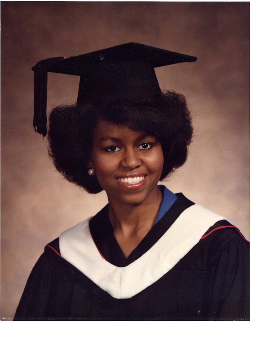 Zdjęcie dyplomowe Michelle Obamy z Uniwerytetu Princeton