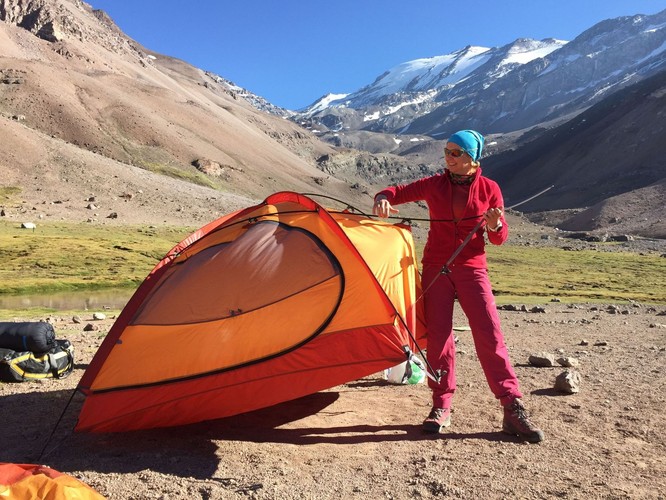 Ewa Wachowicz na szczycie Ojos del Salado