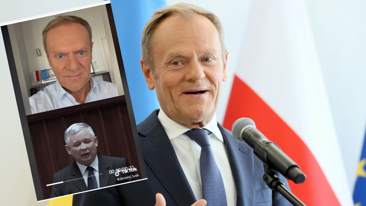 Donald Tusk założył konto na TikToku."Debata Tusk vs Kaczyński. 15 lat później..."