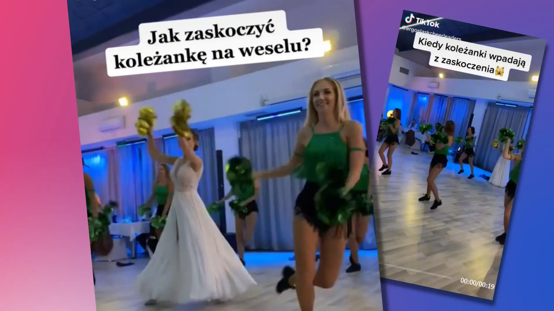 Panna młoda zaskoczyła gości. Ona i jej koleżanki z drużyny zrobiły show