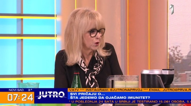 Branka Mirković u emisiji "Jutro" na TV Prva
