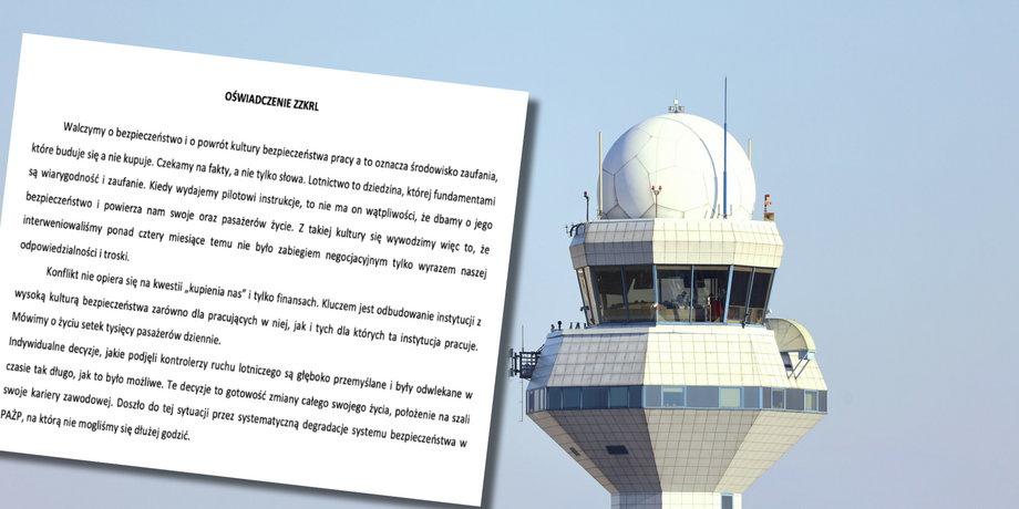 Związek Zawodowy Kontrolerów Ruchu Lotniczego wydał oświadczenie w sprawie sporu