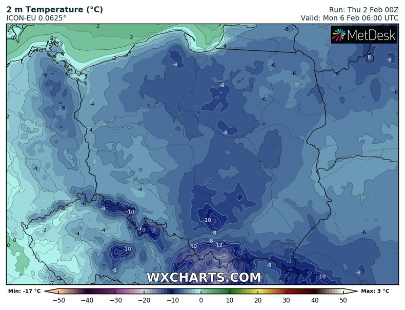 Jeżeli pojawią się rozpogodzenia, to temperatura nocami może spadać do -10 st. C i niżej