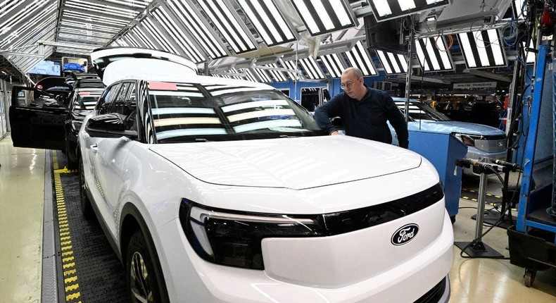 These guys are ahead of us, Ford CFO John Lawler told the company's CEO Jim Farley after the two took a test drive in a Chinese electric SUV.Roberto Pfeil/AFP via Getty Images