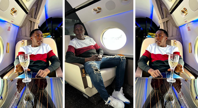 Kaiyz contemplates FDC drama in glamorous private jet/Instagram