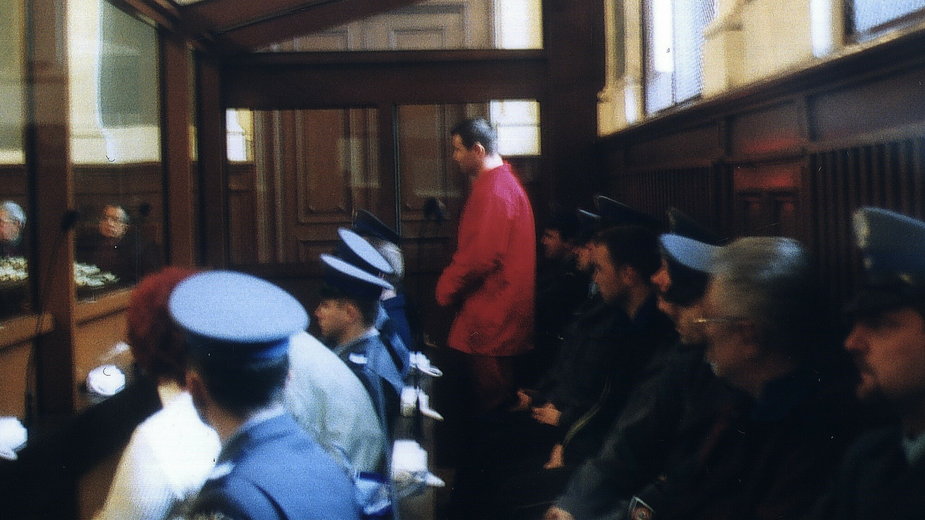 Nowy Sącz, 5 listopada 2002 r., proces o zabójstwo "Pershinga". Na zdjęciu oskarżony Ryszard B.