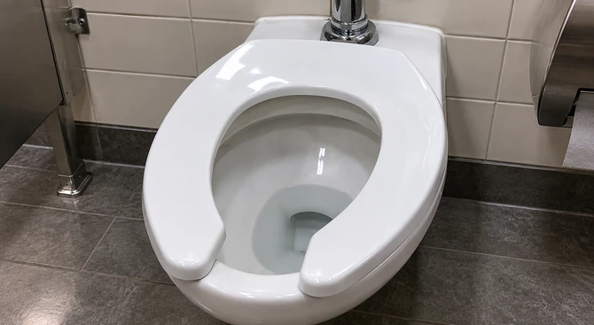 Daska za wc u javnom toaletu
