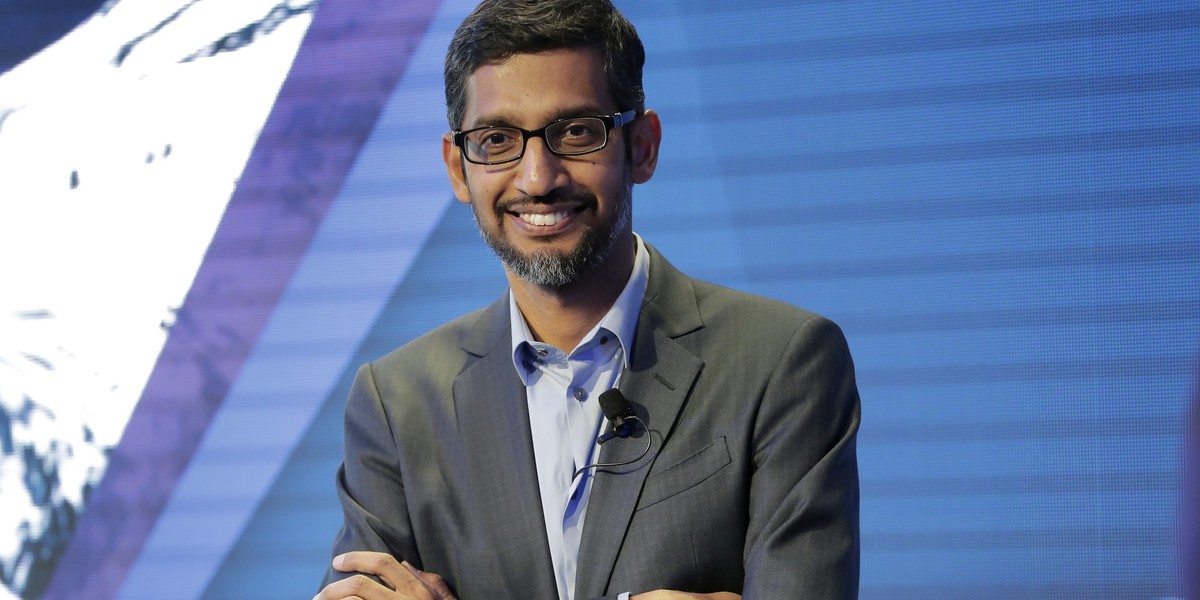 Sundar Pichai, prezes Google'a. W pierwszym kwartale przychody Google'a z reklam wyniosły 26,64 mld dol.