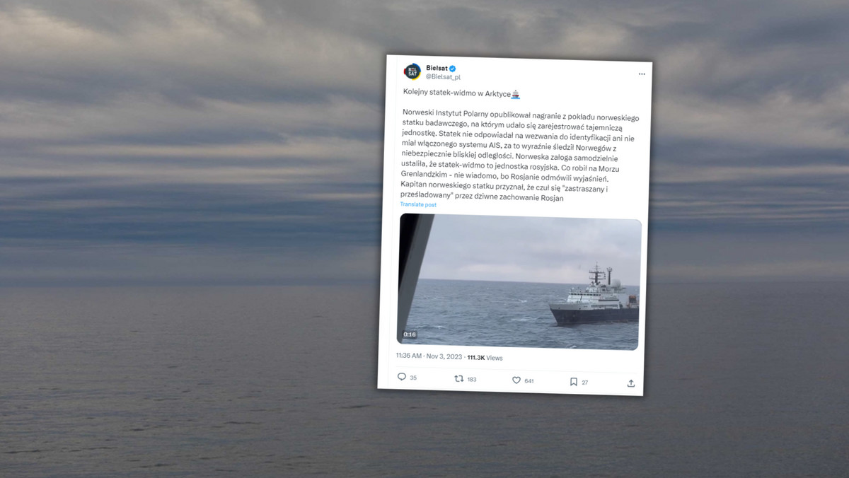 Incydent na morzu. Rosyjski statek widmo śledził norweską jednostkę
