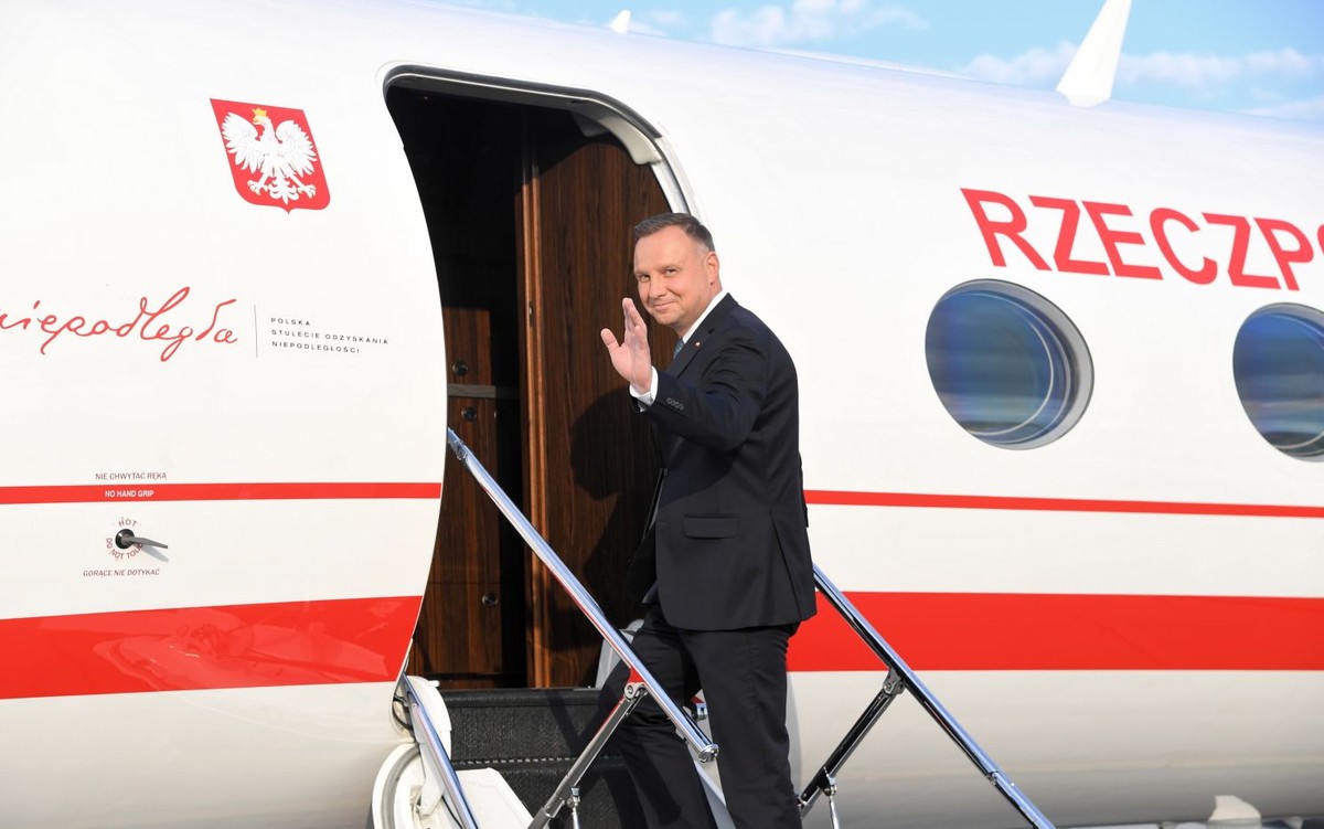 Prezydent na lotnisku w Balicach