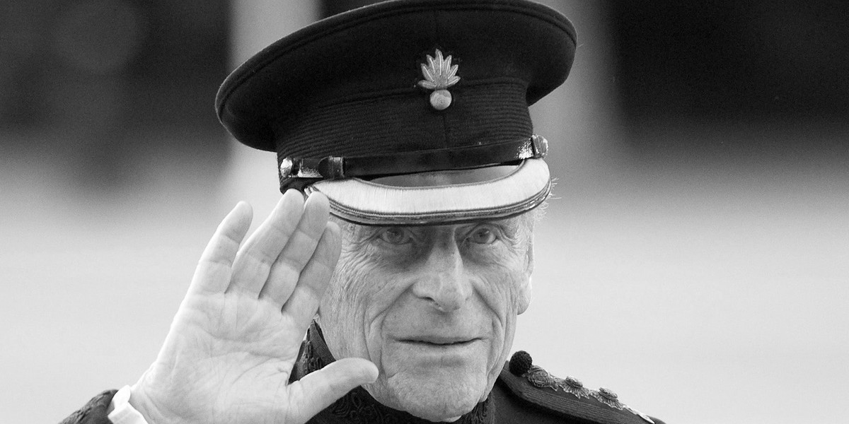 FILE PHOTO: Britain's Prince Philip arrives on the eve of his birthday to take the salute of the Hou