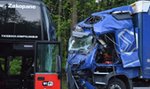 9 osób rannych. Autobus zderzył się z ciężarówką 