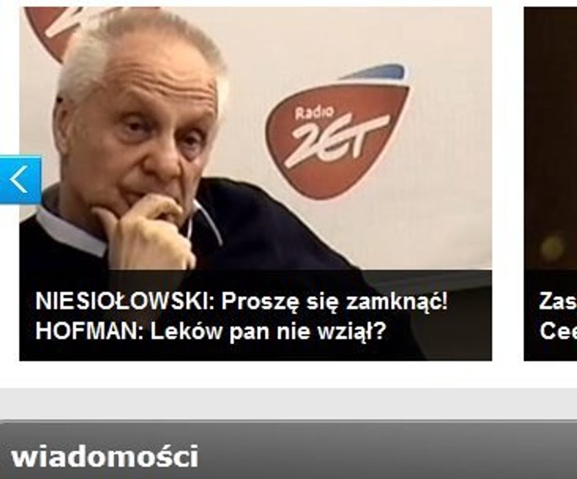 Niesiołowski wyganiał Hofmana ze studia. "Leków pan nie wziął?"