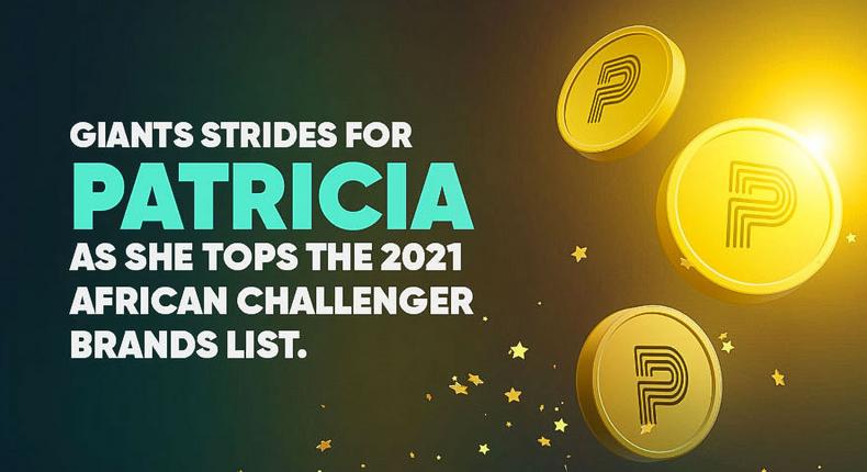 Giants strides for Patricia, as she tops the 2021 African Challenger Brands List