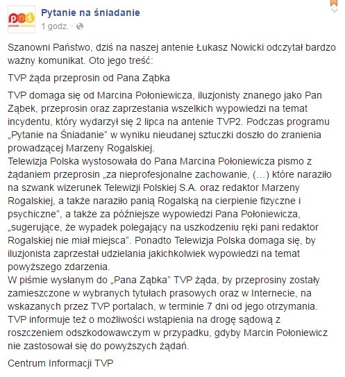 Screen Pytanie na Śniadanie