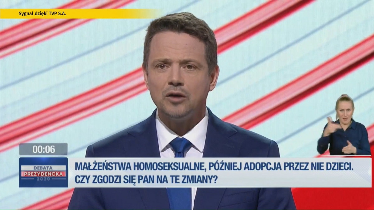 Debata prezydencka. Trzaskowski: mam wrażenie, że TVP stała się telewizją jednego tematu 