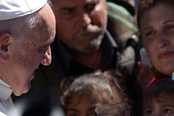 Pope Francis visit the island of Lesbos 