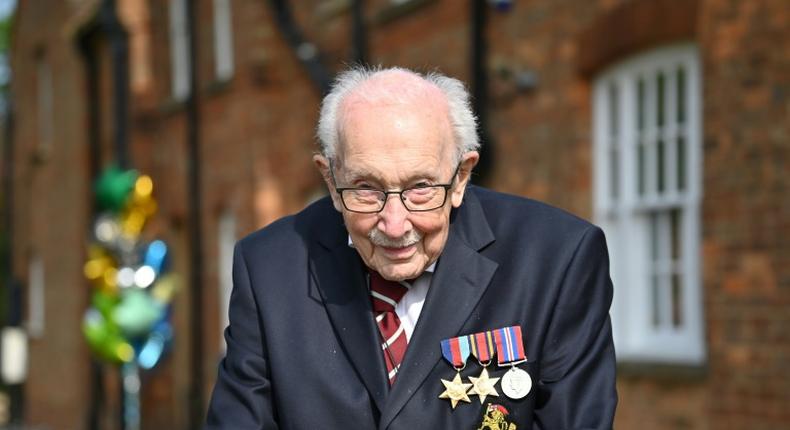 Besides his new knighthood, WWII veteran Captain Tom Moore also holds world records for raising money in a charity walk and as the oldest person to have a No. 1 in the UK singles charts