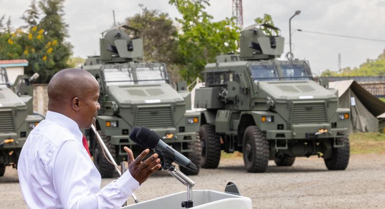 CS Kithure Kindiki commissions state-of-the-art vehicles for police officers