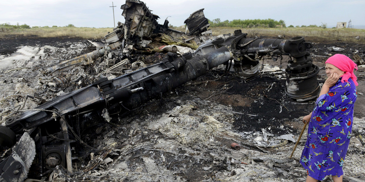 Tyle zostało z malezyjskiego boeinga 777 zestrzelonego nad Ukrainą w lipcu 2014 r. Zginęło 298 osób. Girkin wziął "moralną odpowiedzielność" za tę katastrofę