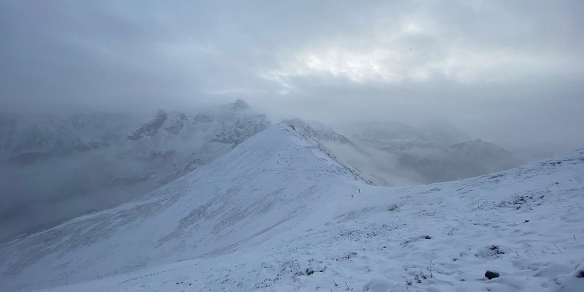 Tak wyglądały zaśnieżone Tatry w czwartek. Fot. Justyna Żyszkowska-Rogus  IMGW-PIB 