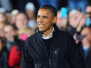 Barack Obama smiles 2012
