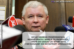 O co Kaczyński ma pretensje do Sikorskiego? MEMY DNIA