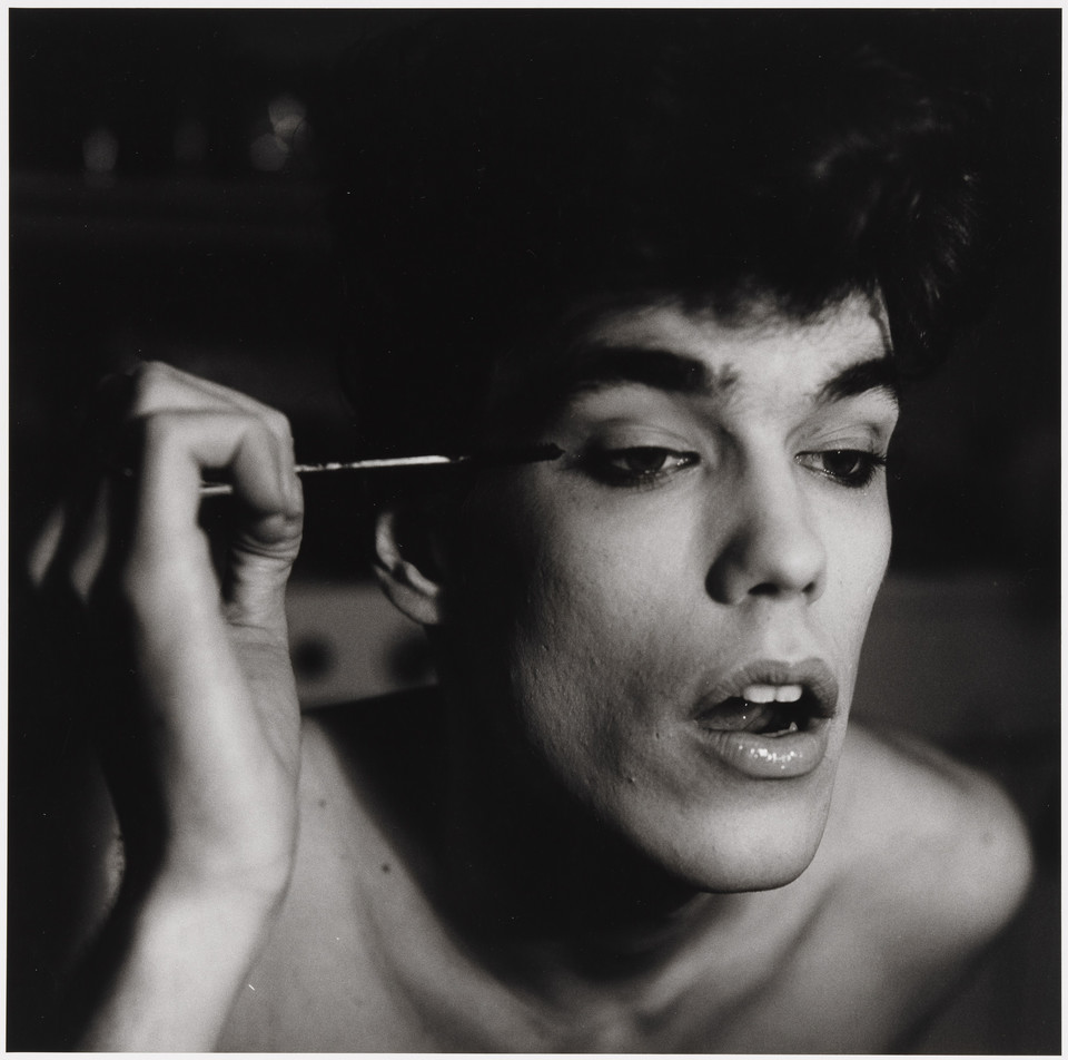 Peter Hujar - "David Brintzenhofe Applying Makeup (II)" (1982)