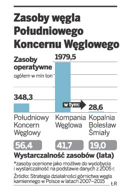 Zasoby węgla Południowego Koncernu Węglowego