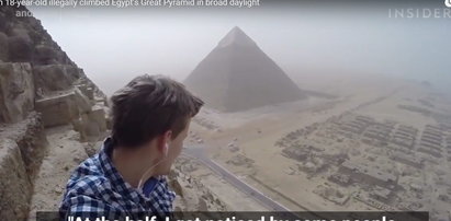 Polak nielegalnie wszedł na piramidę. Zobaczył to