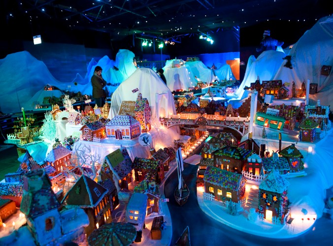 Wybudowane z ciasta świąteczne miasteczko w norweskim Bergen