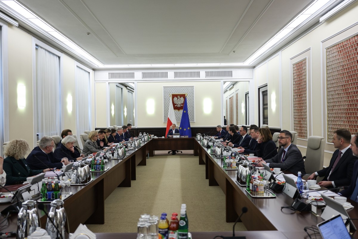 Posiedzenie rządu w siedzibie Kancelarii Prezesa Rady Ministrów w Warszawie.