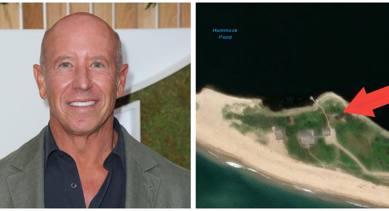 Barry Sternlicht's Nantucket property experienced severe erosion, requiring the home to be demolished.(Photo by Leon Bennett/Getty Images; Earth Explorer)