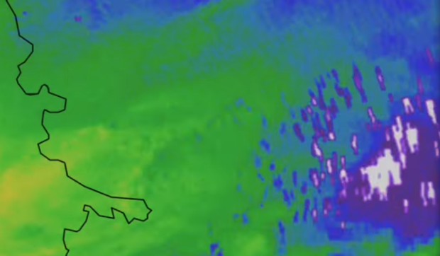 Radarska animacija snega od jutros u severnom delu zemlje