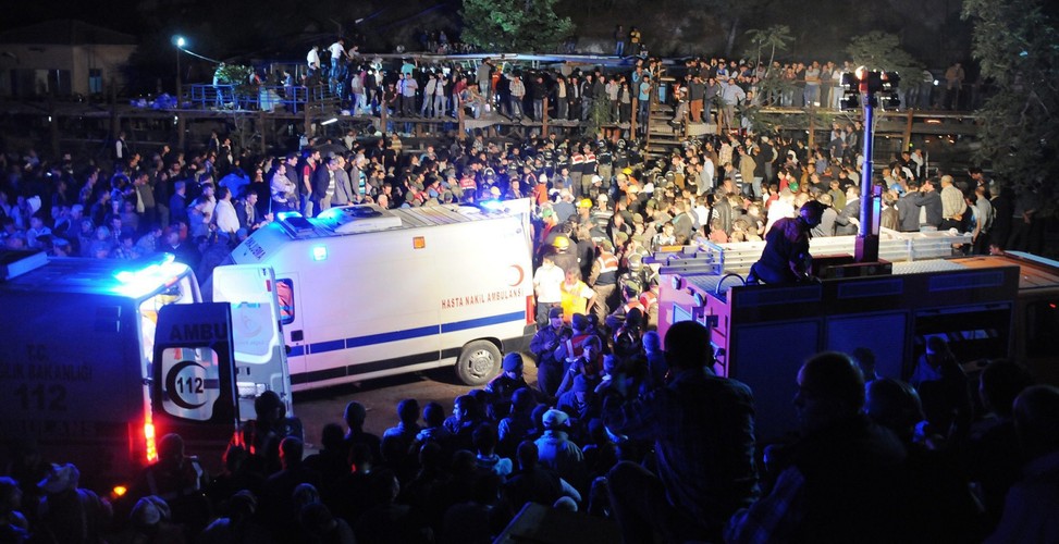 Akcja ratunkowa po katastrofie w kopalni w Soma w Turcji