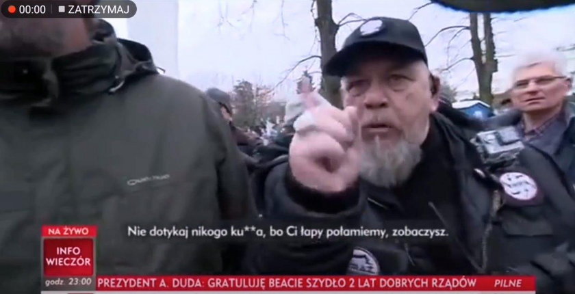 Tak potraktowano dziennikarzy TVP pod Sejmem