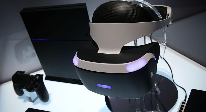 The PlayStation VR headset for the PlayStation 4.
