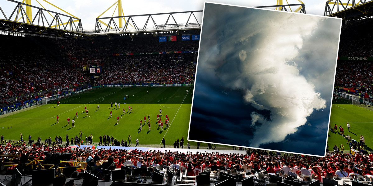 Czy tornado przeszkodzi w rozegraniu meczu Niemców z Danią? 