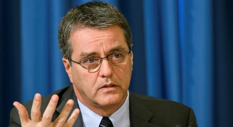 World Trade Organization (WTO) Director general Roberto Azevedo gives press conference in Geneva on November 24, 2016