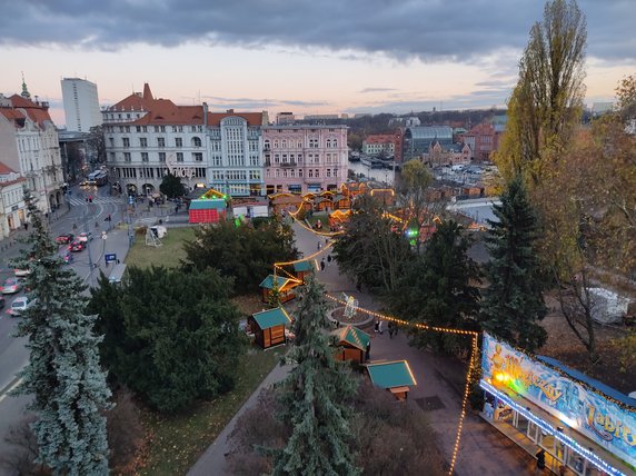 Bydgoski Jarmark Świąteczny z lotu ptaka