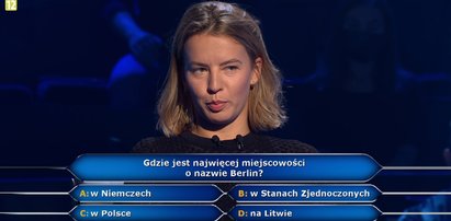 „Milionerzy” Gdzie jest najwięcej miejscowości o nazwie Berlin? Uczestniczka nie wiedziała!