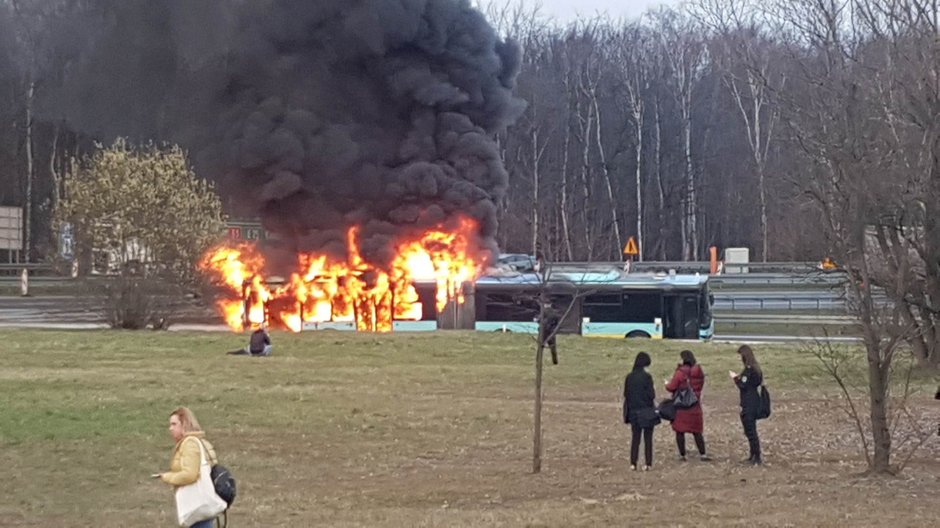 Pożar autobusu