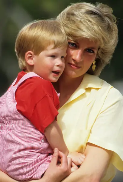 Księżna Diana i książę Harry, 1987 / Georges De Keerle / GettyImages